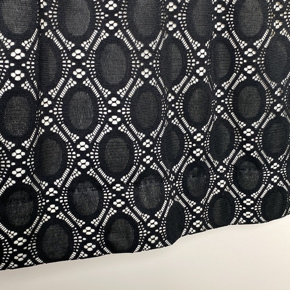 Phoebe Lace Scalloped Edge 3/4 Sleeve Black Dress Size 2 - Picture 6 of 16